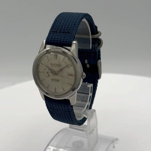 Vintage Paul Buhre Rotograph Power Reserve Men's Automatic Wristwatch 760 Steel - Picture 1 of 5